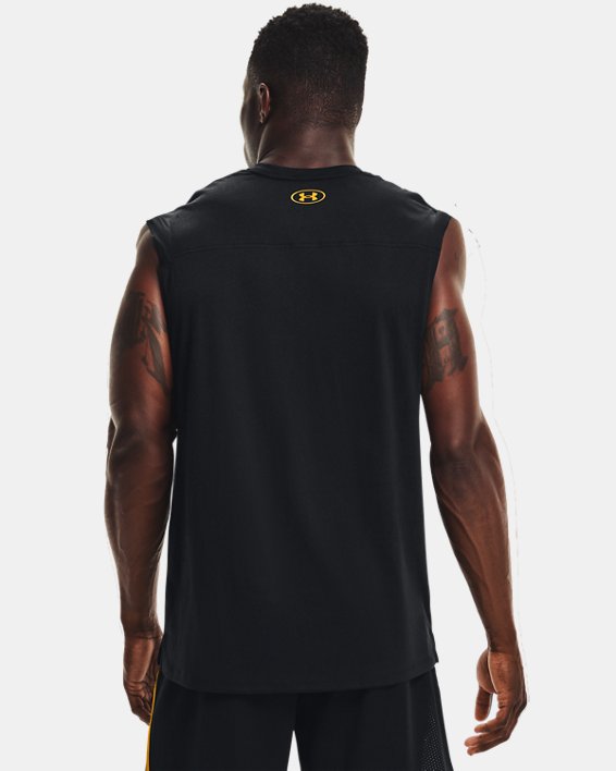 Men's Project Rock Cutoff T-Shirt, Black, pdpMainDesktop image number 2